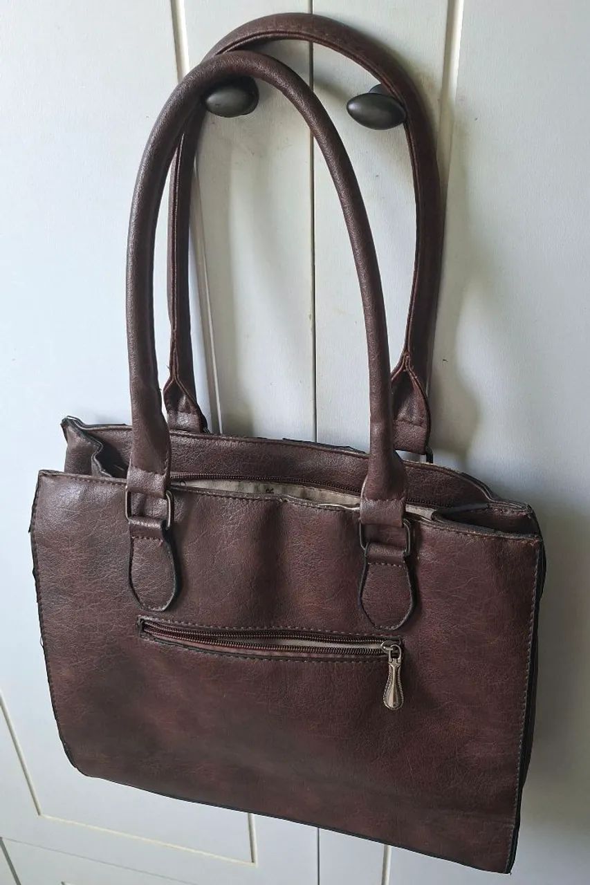 Bolsa em couro marrom - Foto 5
