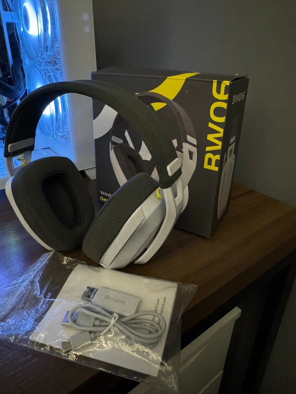 HEADSET GAMER SEM FIO BINNUNE BW06  - Foto 2