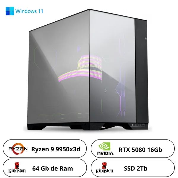 Pc Gamer Avançado Ryzen 9 9950X3D + Rtx 5080 / 64gb de ram