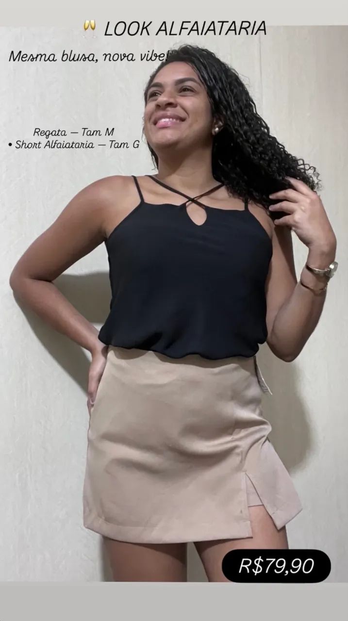 Blusa + short saia