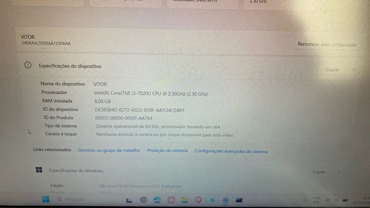 Notebook Samsung 8gb RAM e 500GB SSD - Foto 5