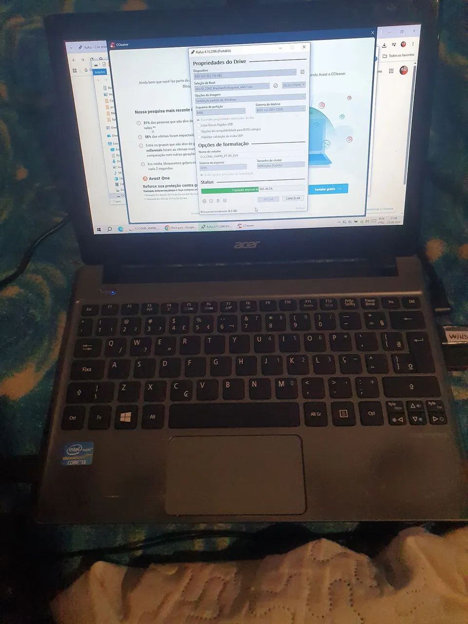 Notebook Acer Aspire V5 i3 - Peças / Conserto (Placa e Tela Ok) - Foto 5