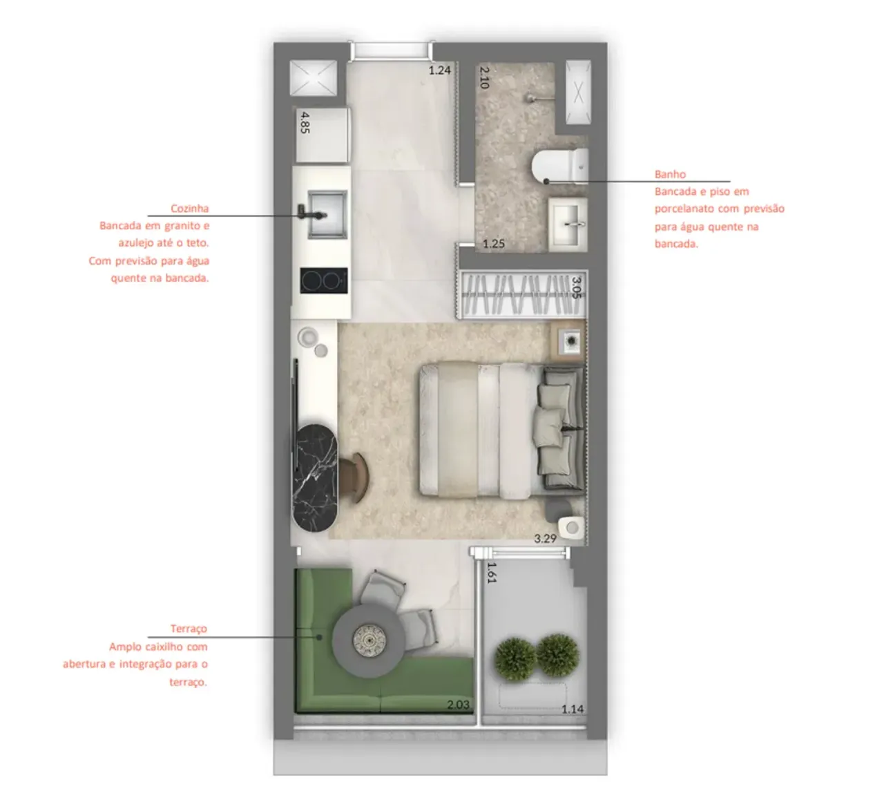 PLANTA 28m²