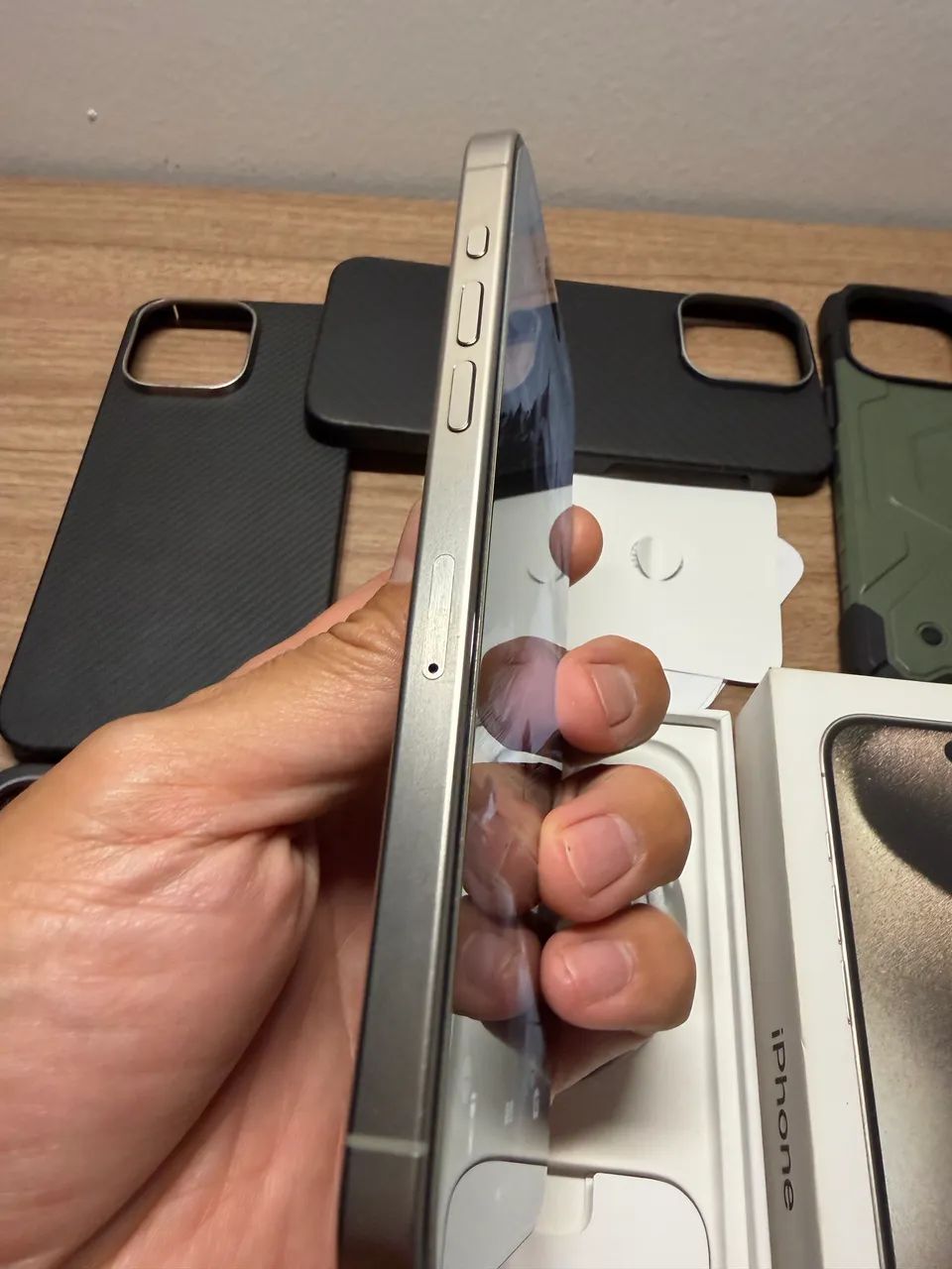 iPhone 15 pro Max cor natural Titanium -nacional  - Foto 3
