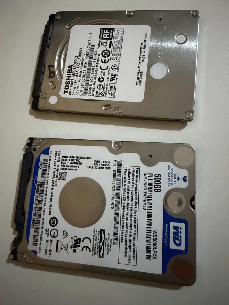 HDs 500GB e 320