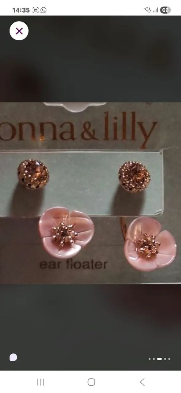 Ear floater, brincos madrepérolas naturais  - Foto 4