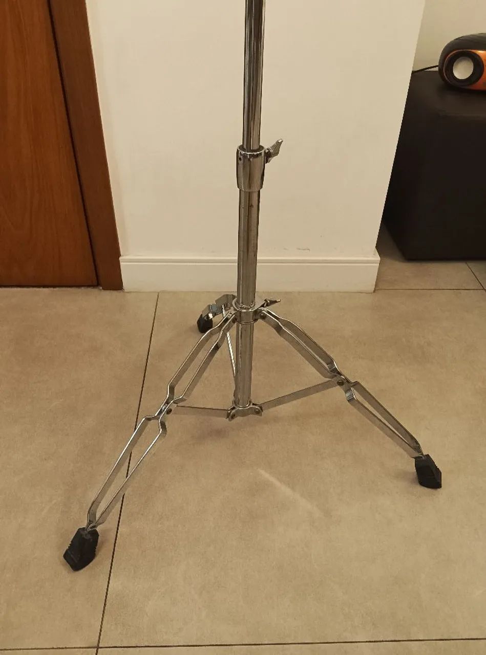 ## Estante de pratos reta para bateria Pearl Export Select anos 90, excelente, raridade!!! - Foto 2