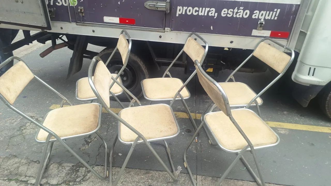 Conjunto de cadeiras articulada década de 70 - Foto 4