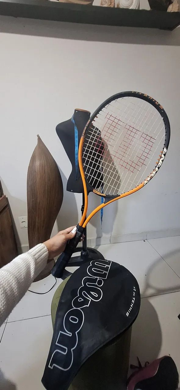 raquete de tênis wilson titanium soft shock 3