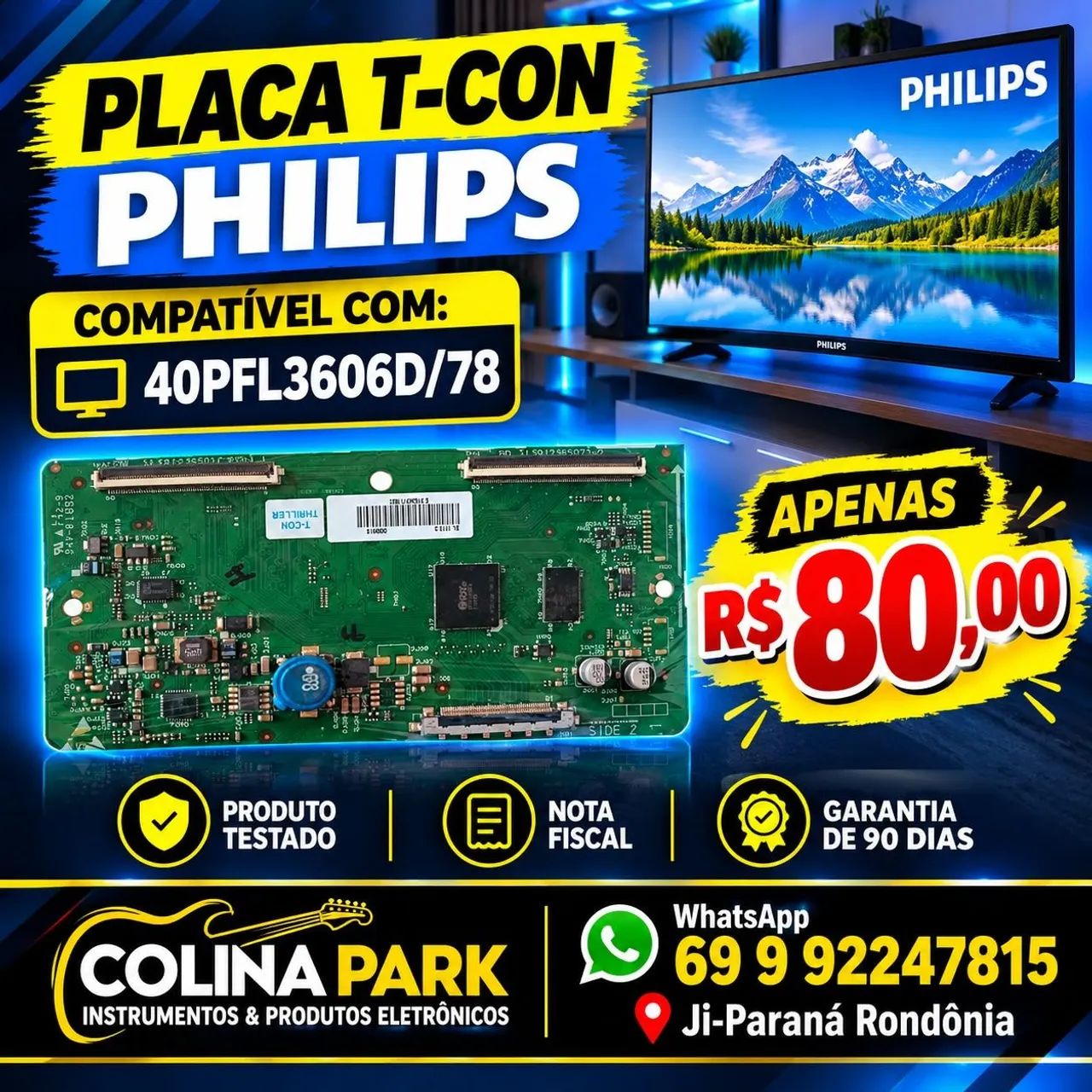 Placa  T-con Philips 40PFL3606D/78