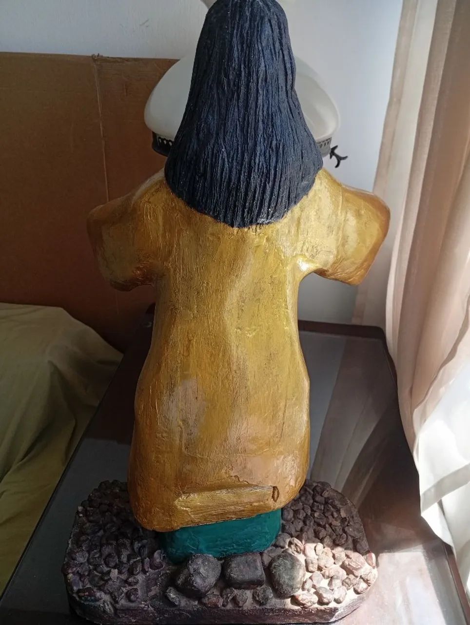 Imagem com mais de 85 anos, madeira e gesso. - Foto 2
