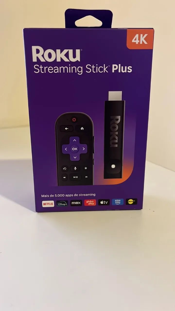 Roku Streaming Stick Plus 4K - Novo, Nunca Usado