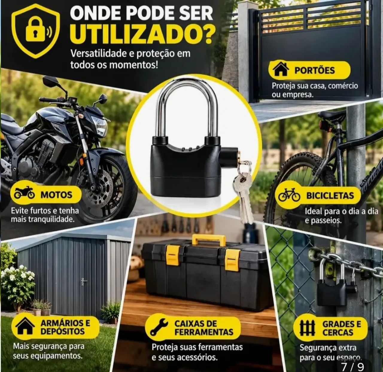 Cadeado com Alarme Sonoro - Foto 3
