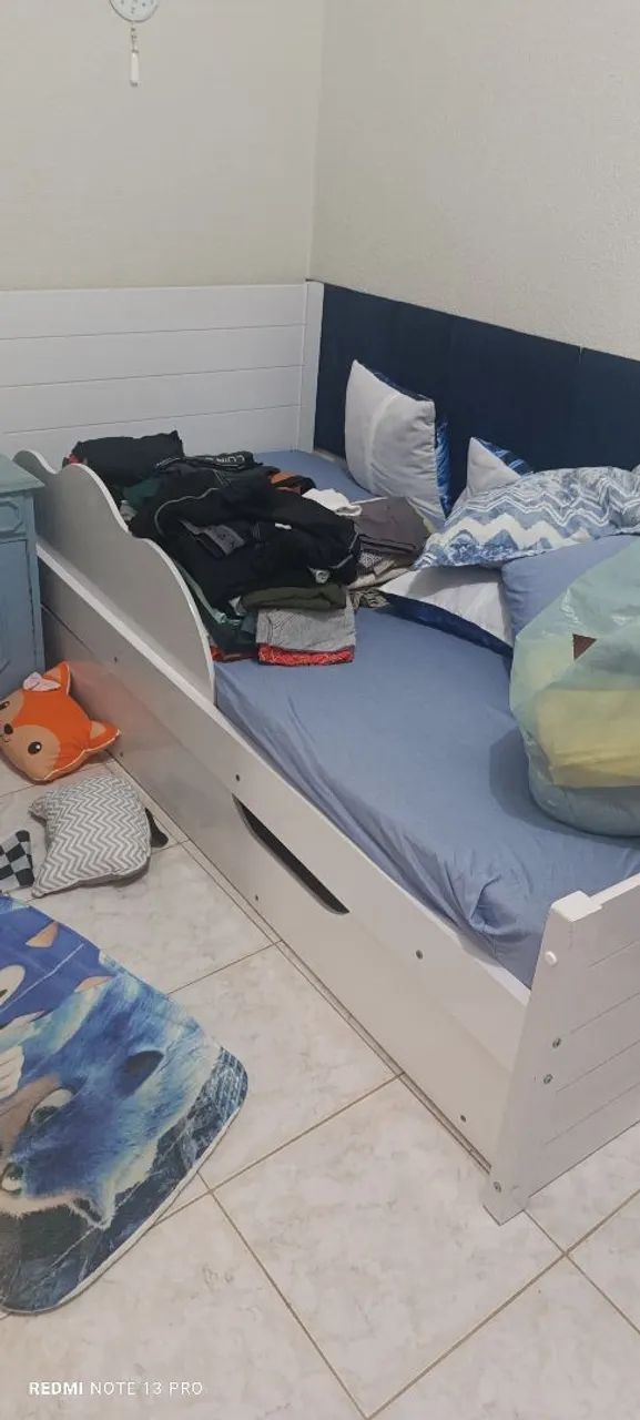Cama com bicama (nuvem lateral) 