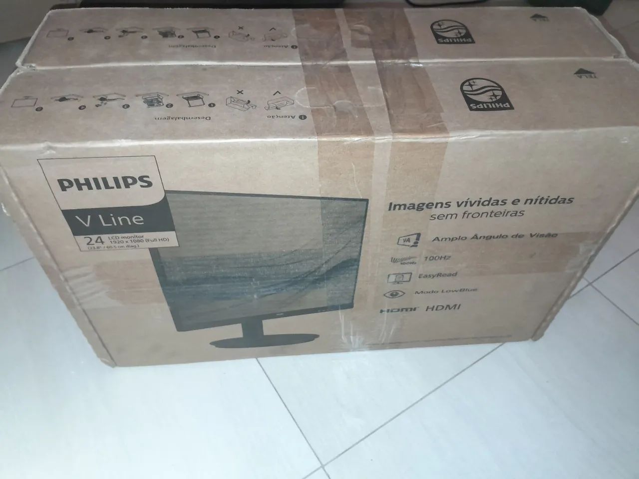 2 Monitoes embalados philips 24 polegadas V Line LCD - Foto 2