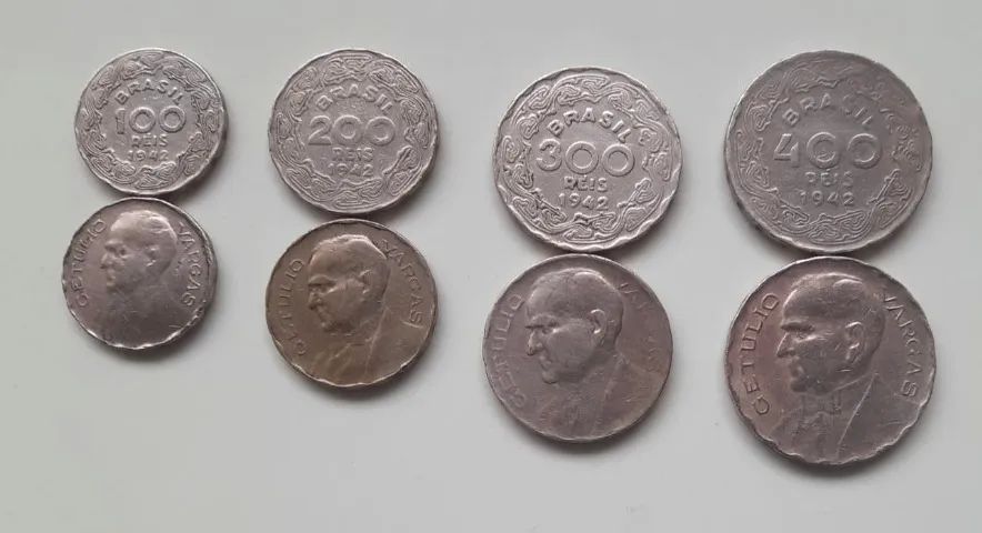 Lote 12 moedas de réis de 1938, 1940 e 1942 - Foto 4