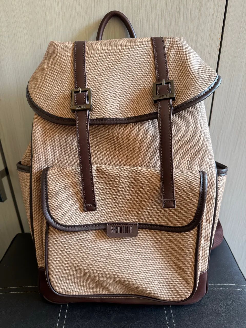 Mochila Canvas Marrom Nova - Santa Lolla