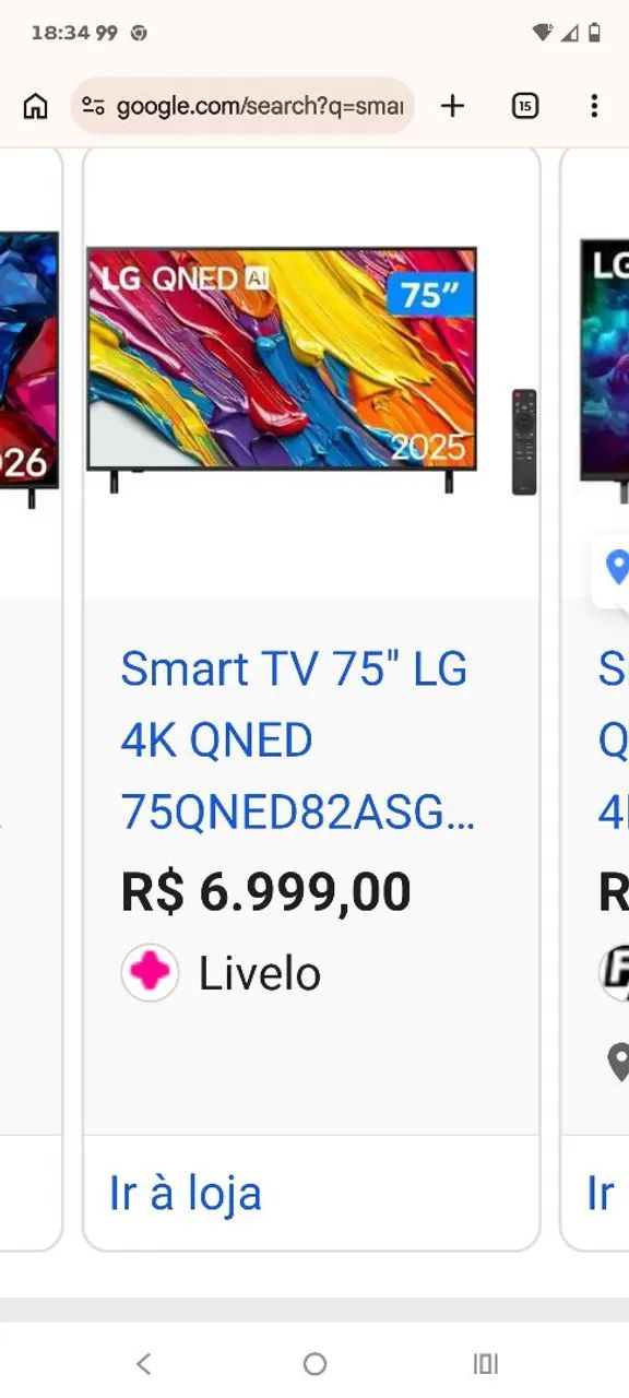 Vende se uma tv LG 75 qned Ai - Foto 2