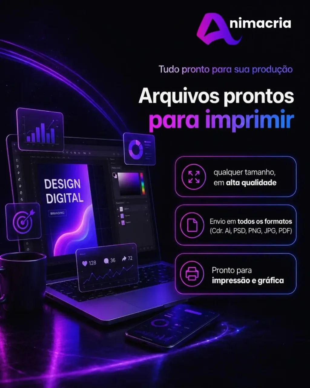 SERVIÇOS GRÁFICOS - Criação de Artes - Foto 2
