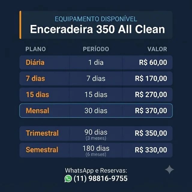 Locação de Enceradeira Industrial 350mm  - Foto 2