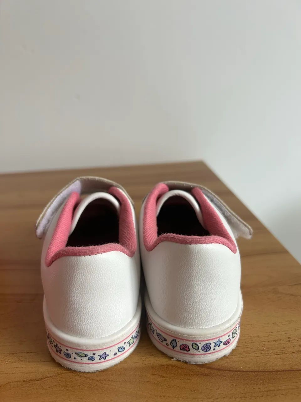 Tênis de bebê feminino Branco e Rosa  - Foto 5