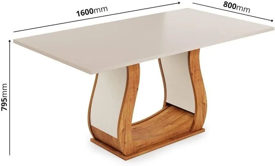 Mesa de Jantar 6 Lugares Retangular (só mesa)  - Foto 3