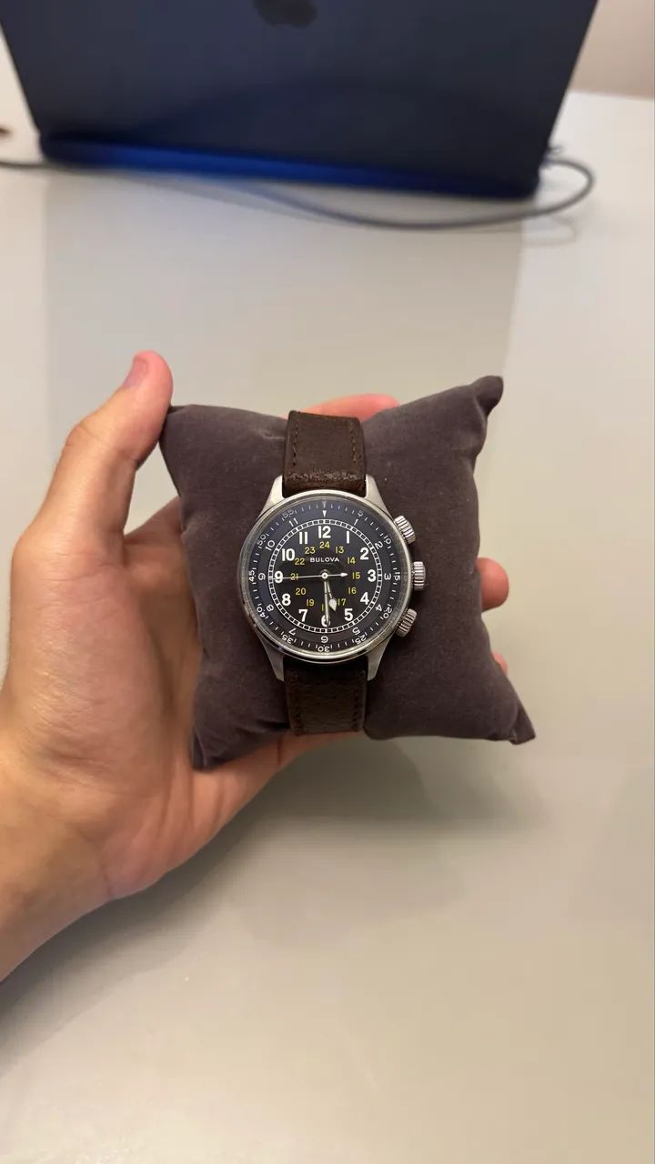Relógio Bulova A-15 Pilot Military 96A245 - Foto 3