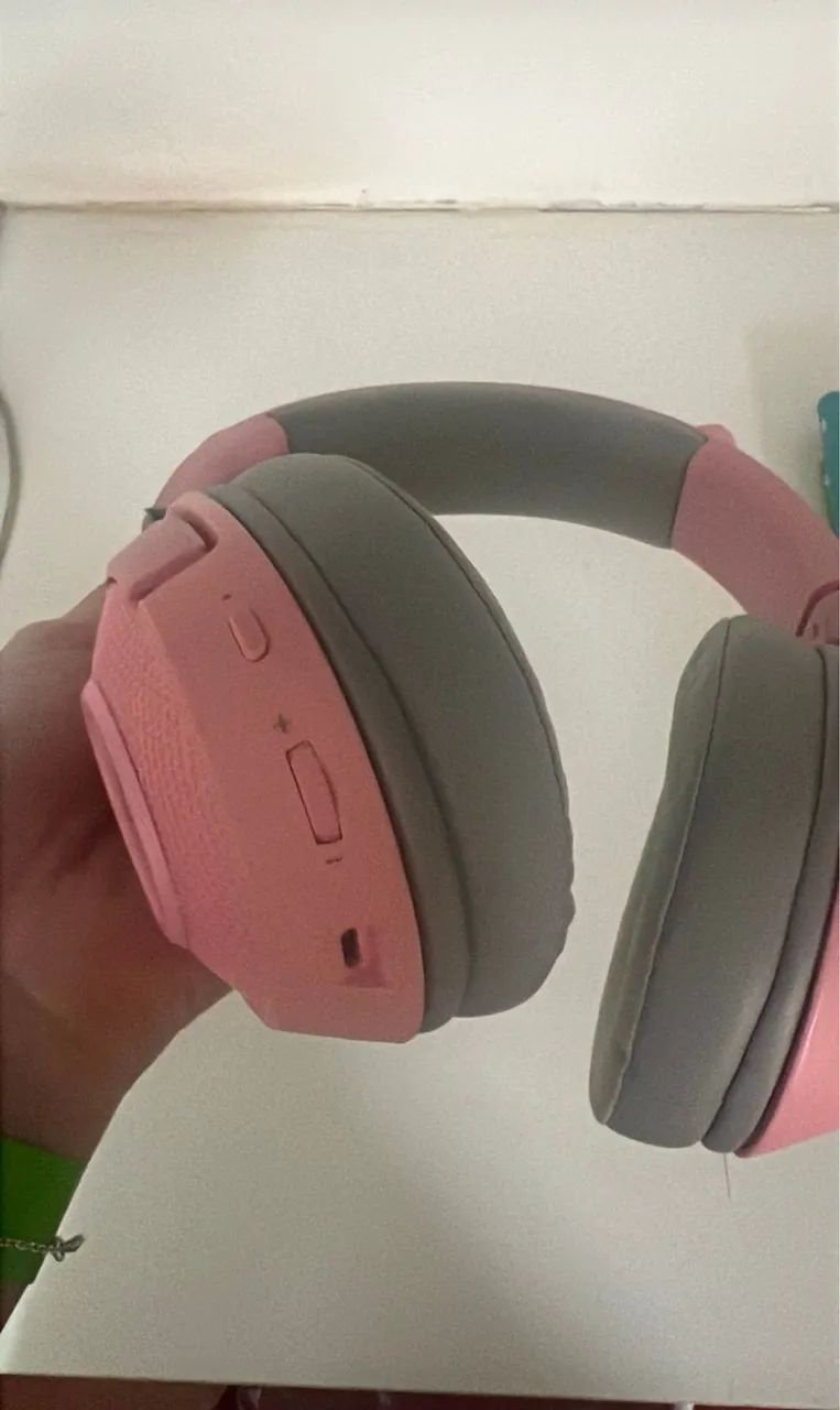 Fone HAZER headset rosa com led  - Foto 3