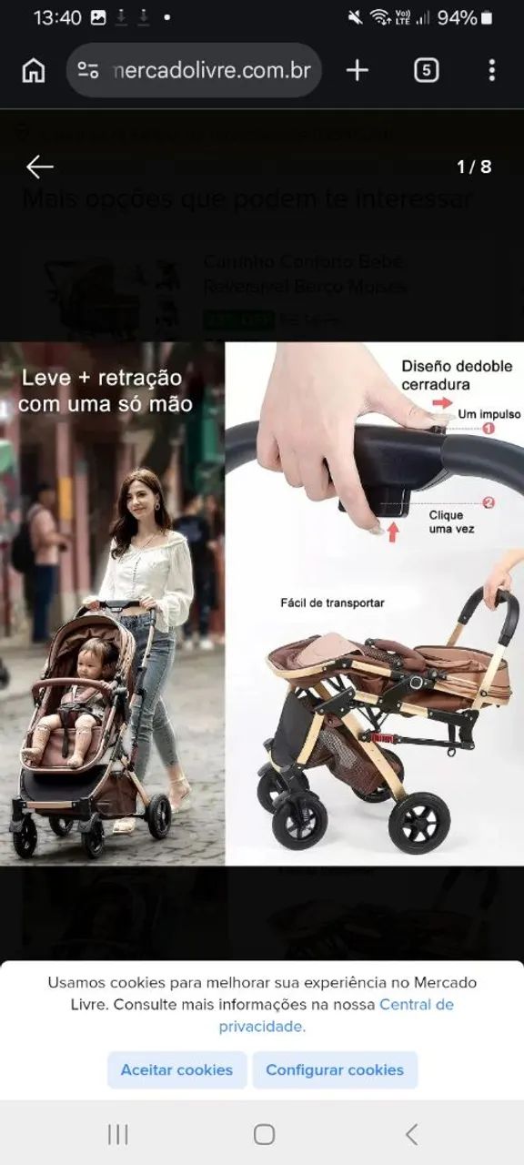 Carrinho de bebê NA CAIXA - Foto 2