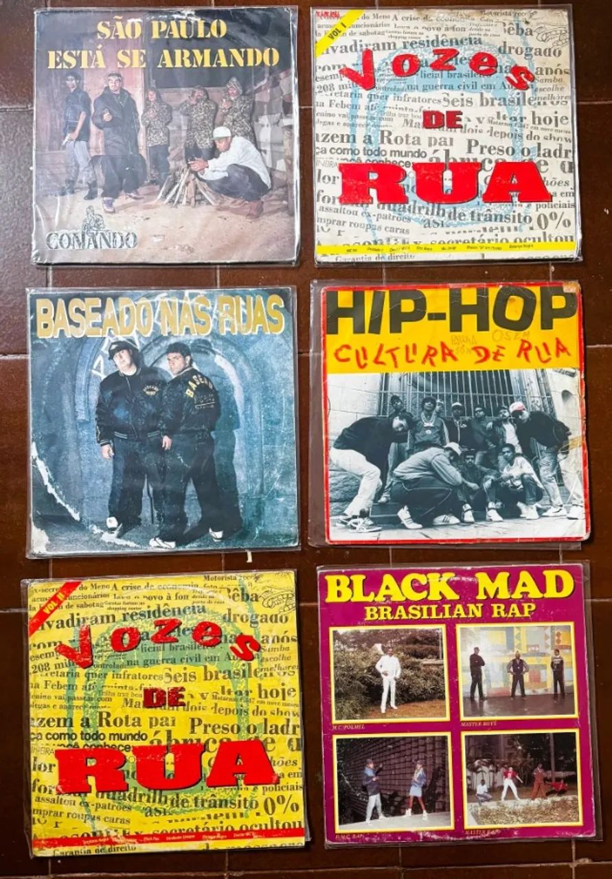27 LPs Rap Nacional Raros Comando DMC Vozes de Rua Sampa Crew