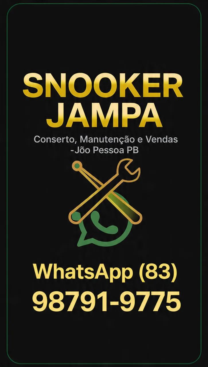 CONSERTO, MANUTENÇÃO E VENDA DE MESA DE SINUCA - JP