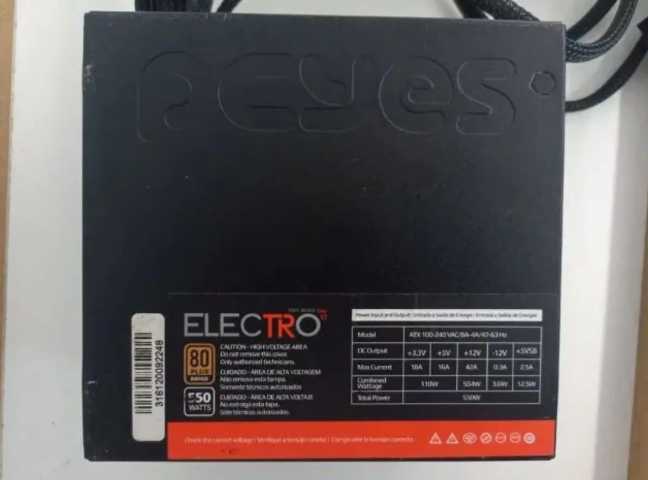 FONTE PCYES 550W 80 Plus Bronze - Foto 3