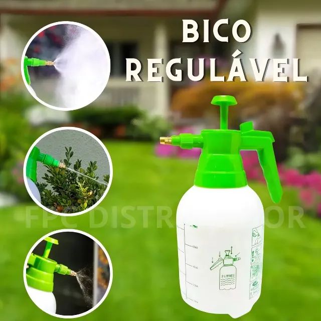 pulverizador borrifador manual pressão 2 litros profissional ju-40 cor verde - Foto 3