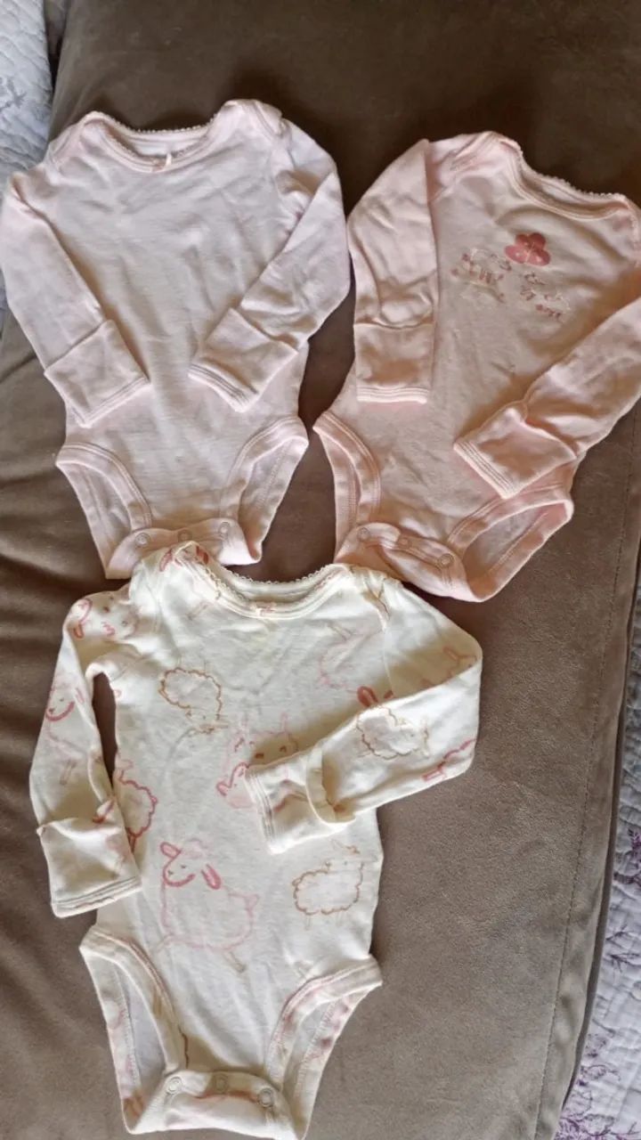 Kit Enxoval Bebê Menina RN | 10 Peças | Bodies e Conjuntos (Carters, Alô Bebê, Giga Baby) - Foto 4