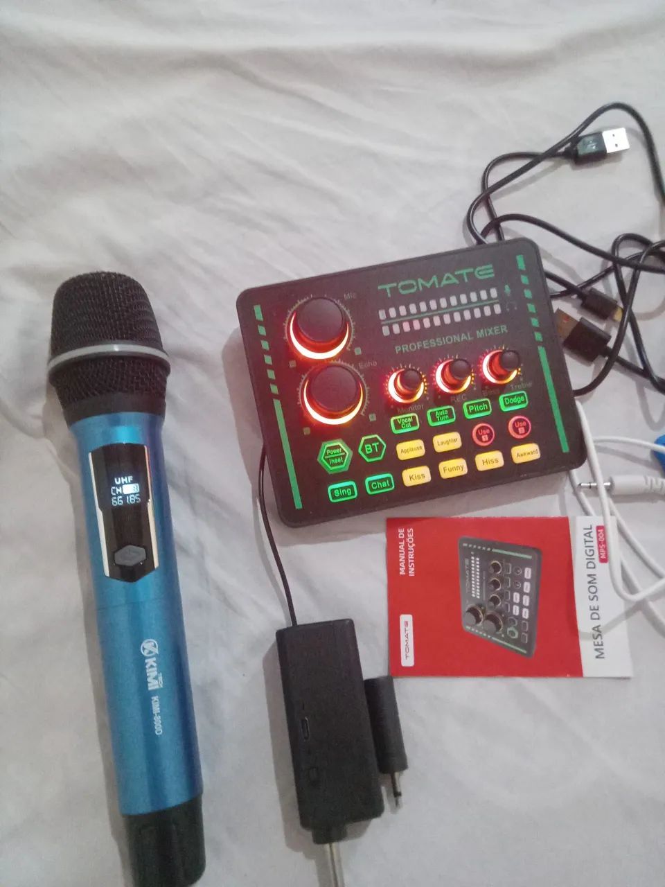 Mesa de Som Microfone 