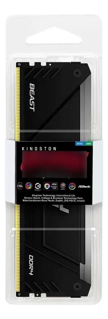 Memória RGB DDR4 16GB 3200MHZ Kingston Fury Beast - NOVA - Foto 4