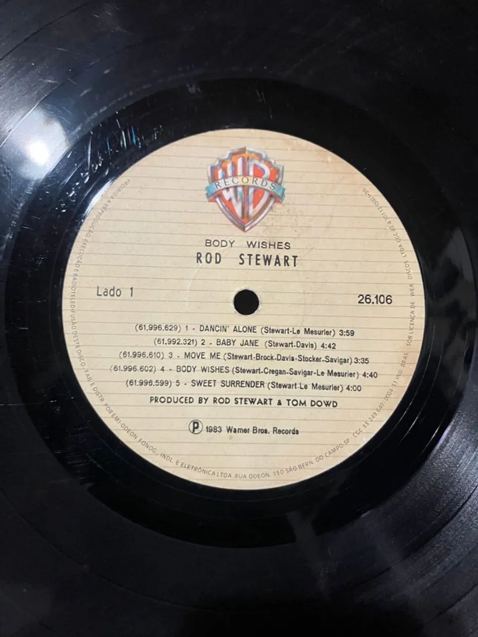 LP Vinil Rod Stewart Body Wishes (Sem Capa)