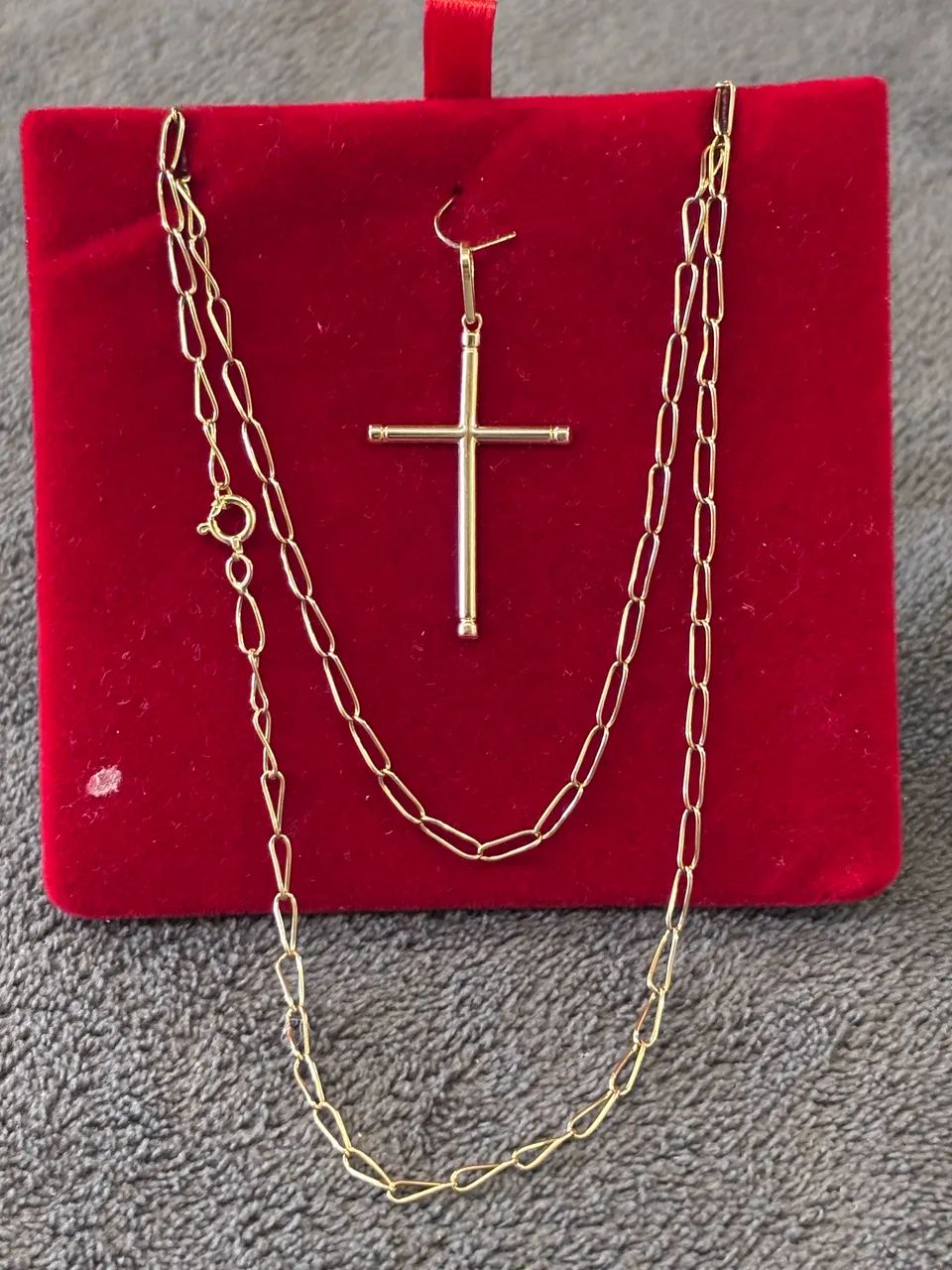 Corrente + crucifixo OURO 18K