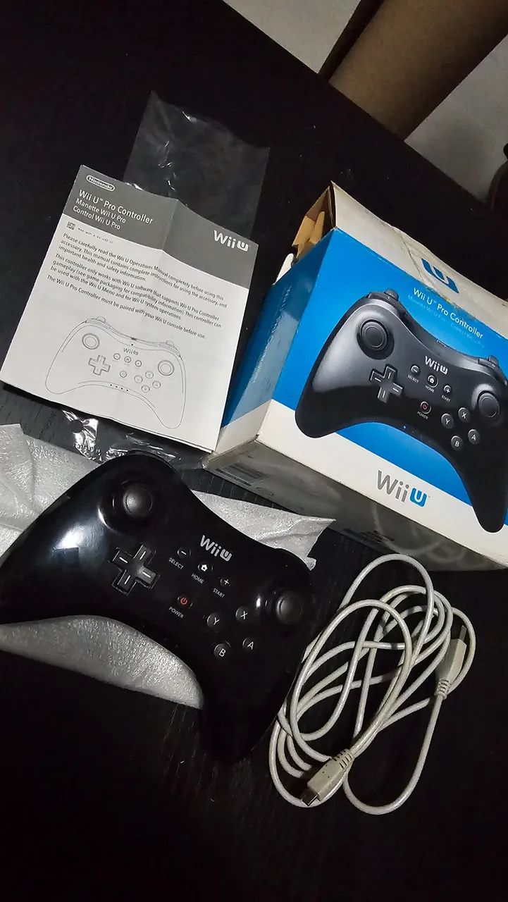 Wii u pro controller original preto