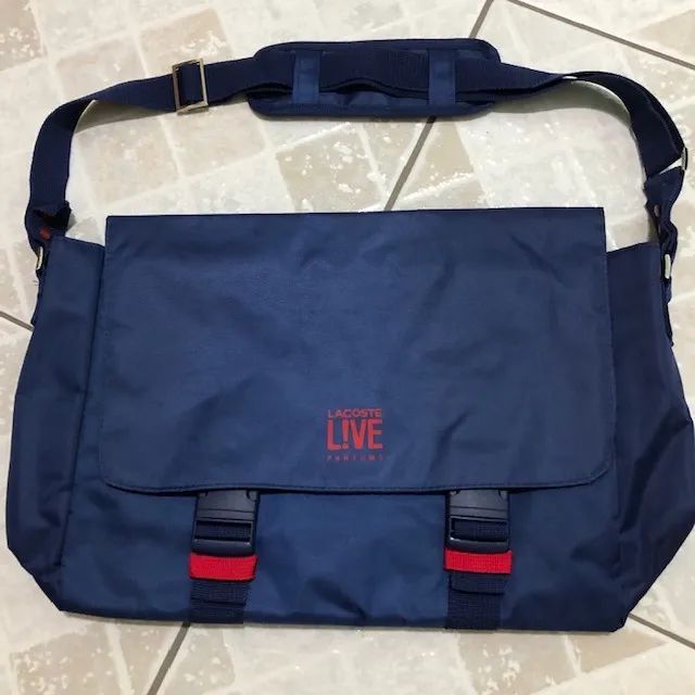 Bolsa de Ombro - Azul Marinho - Lacoste - 40 x 28 x 12 cm