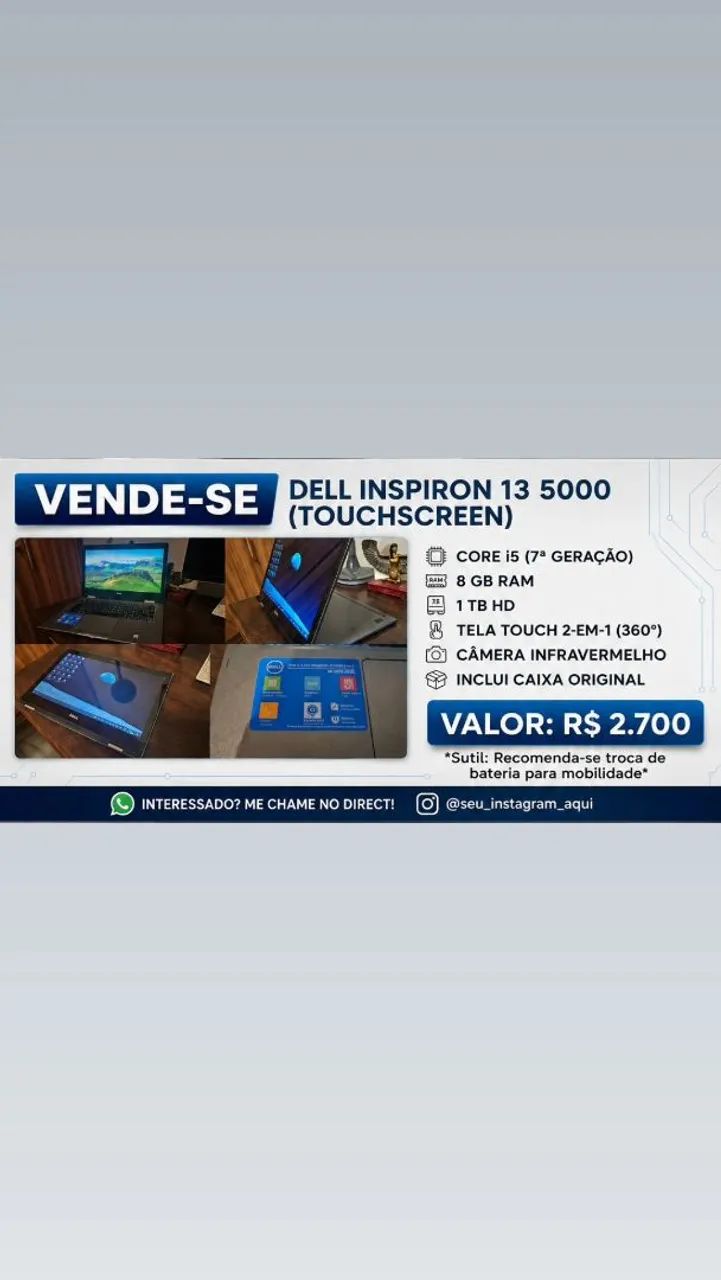Notebook 2 em 1 Dell