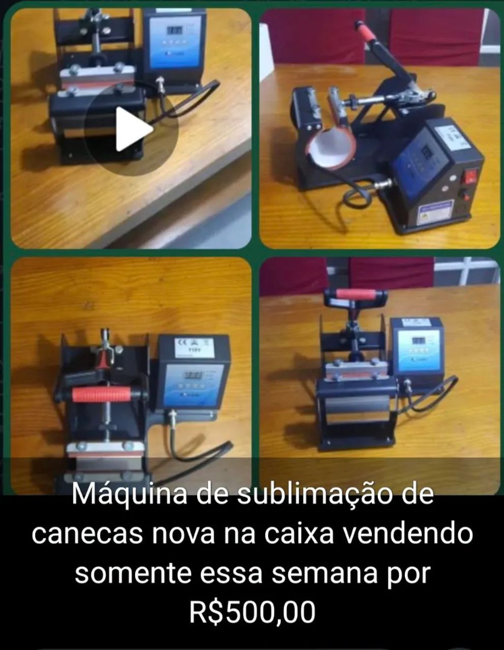Vendo máquina de sublimação em canecas 