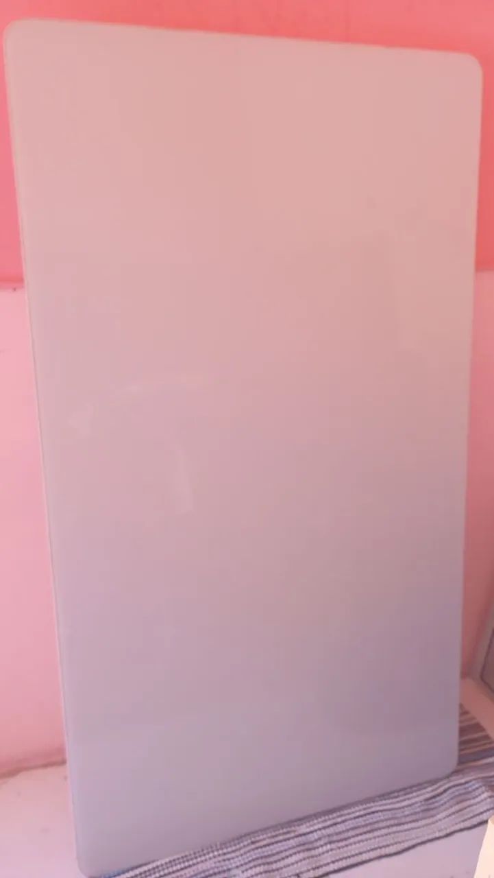 Tampo de mesa retangular  com vidro 