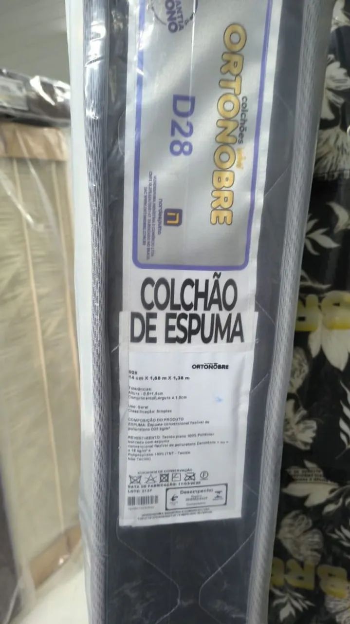 Colchão D28 de casal 14 cm de espuma da ortonobre  - Foto 4