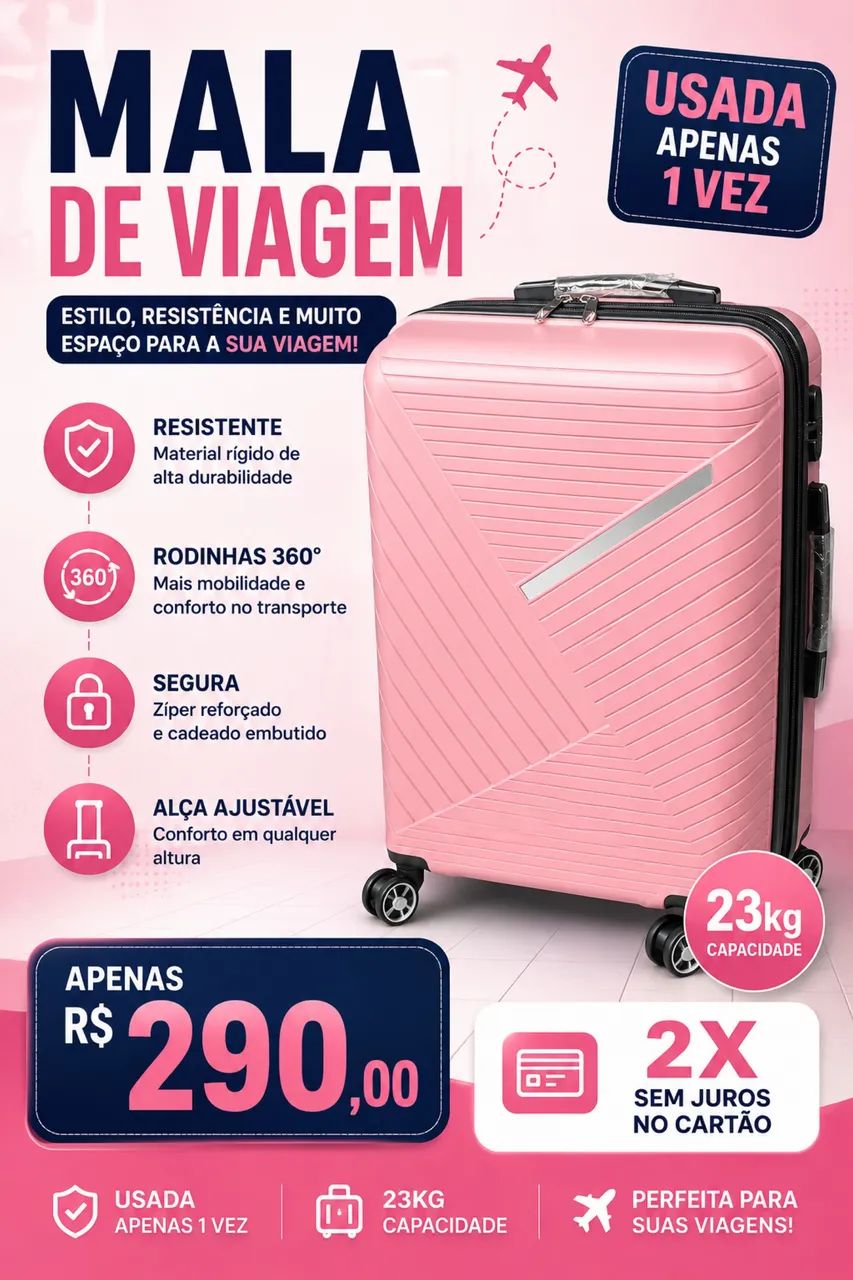 Mala de viagem 23kg