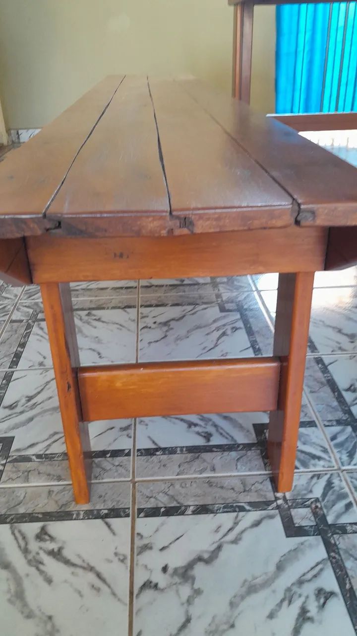 Mesa de madeira maciça (de assoalho) - Foto 2