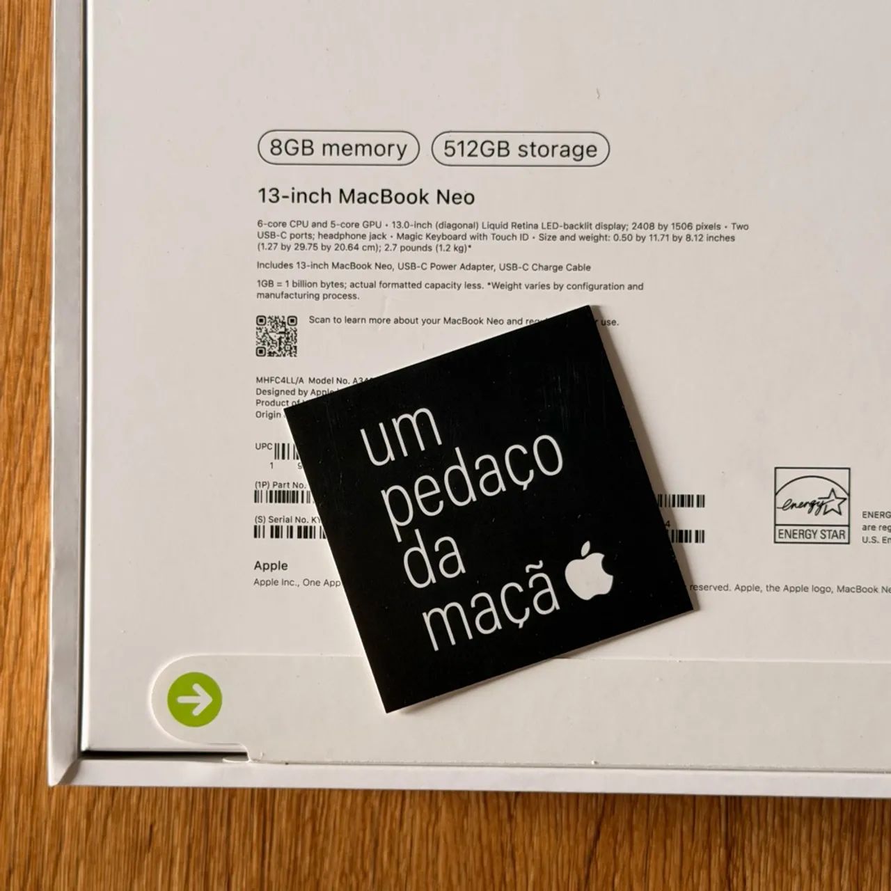 MacBook Neo 512GB com Touch ID Lacrado - Foto 3