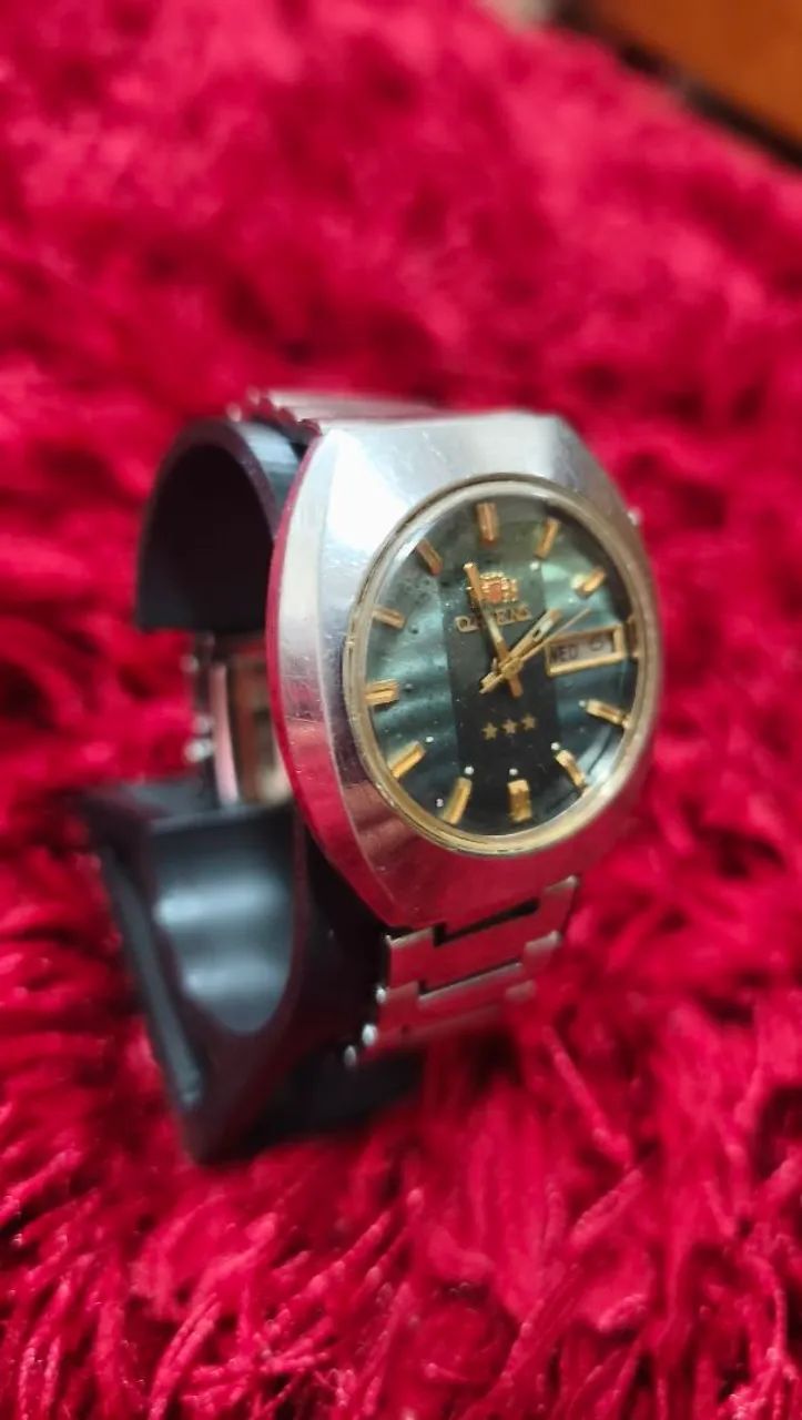 Relógio Orient Automático Vintage Verde Degradê  - Foto 3