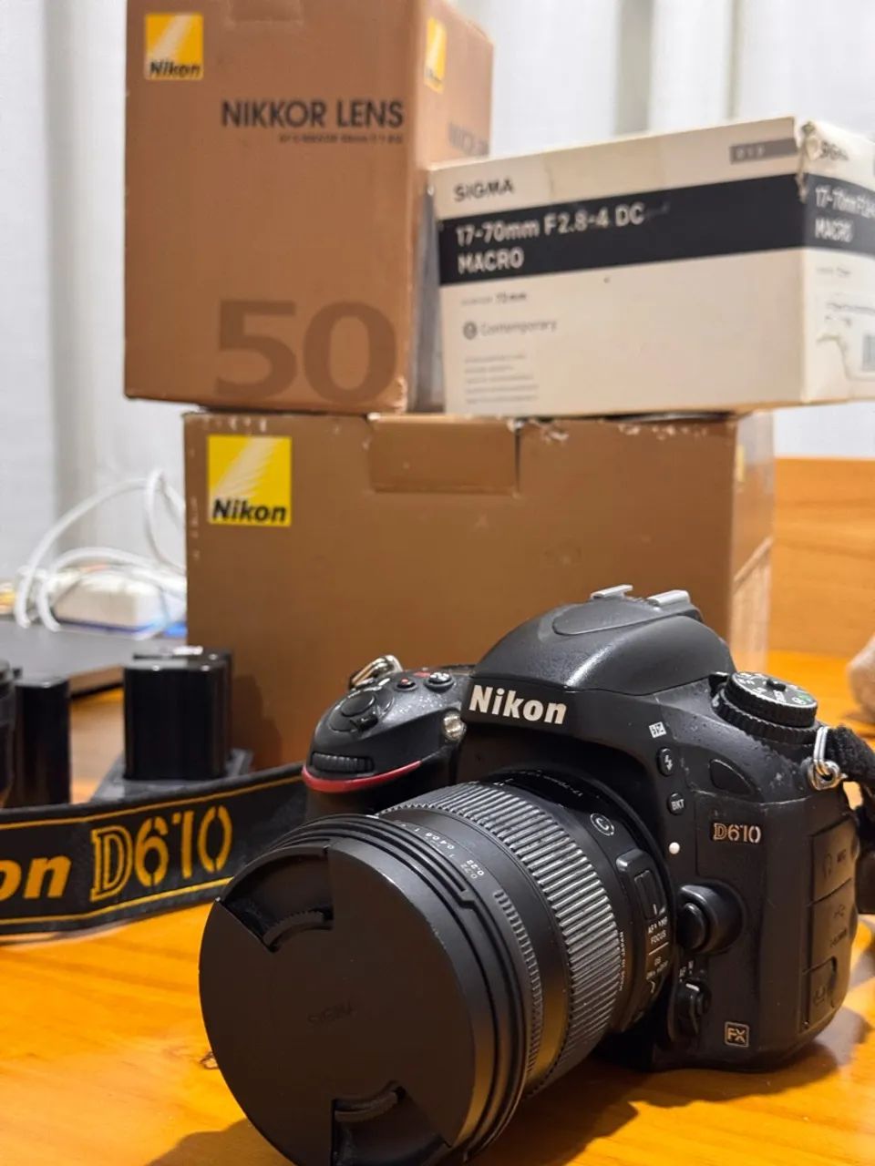 Nikon d610 + Sigma 17-70 + lentes e caixas - Foto 2