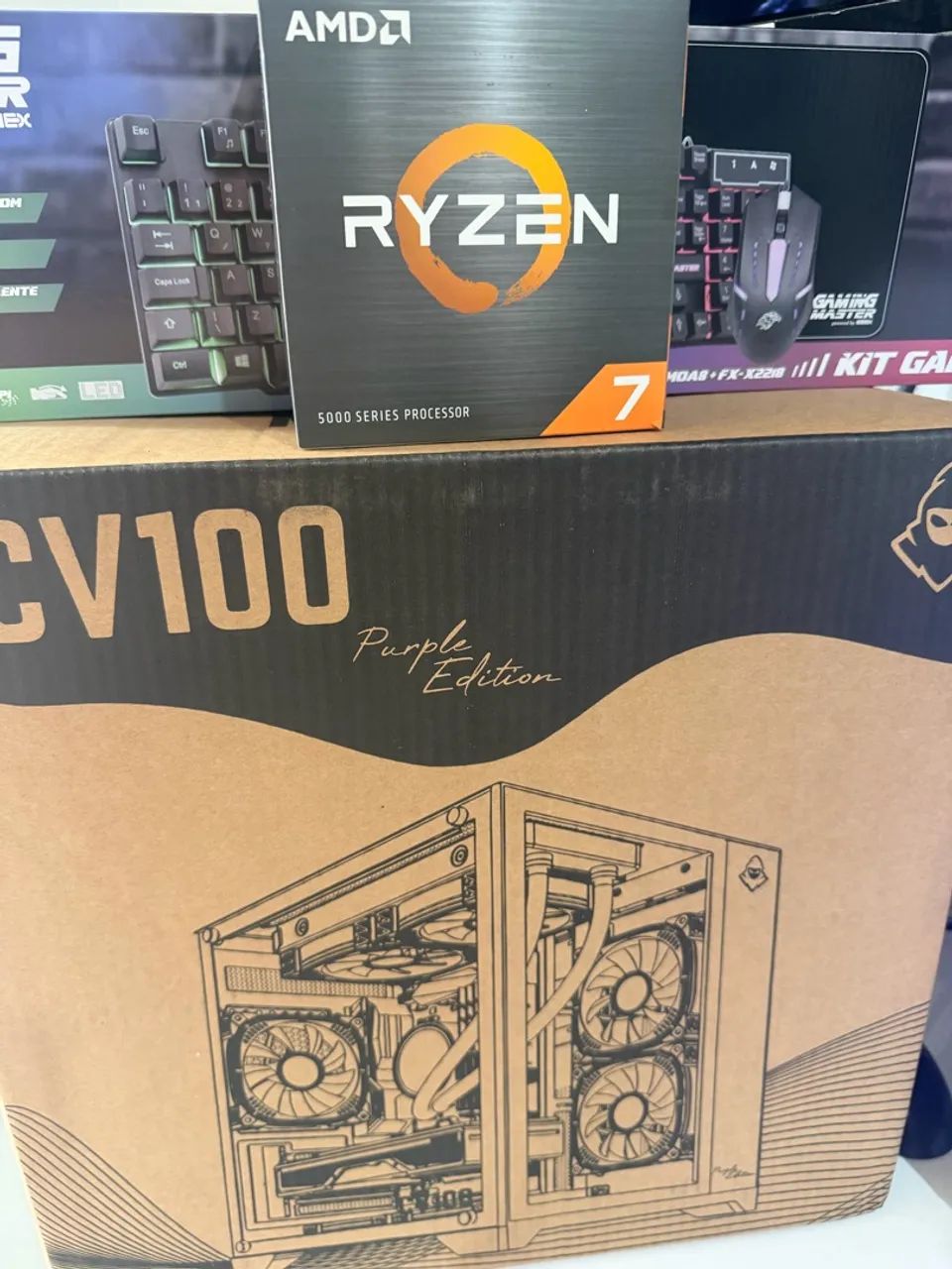 Pc Gamer AQUARIUM RYZEN 7 BRANCO LUXO 100% Novo - Foto 5